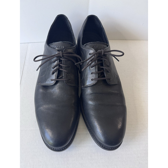 COLE HAAN Mens Size 11.5 HOLLAND Grand Plain Toe Oxford Dress Shoe BLACK C30016 main image 9